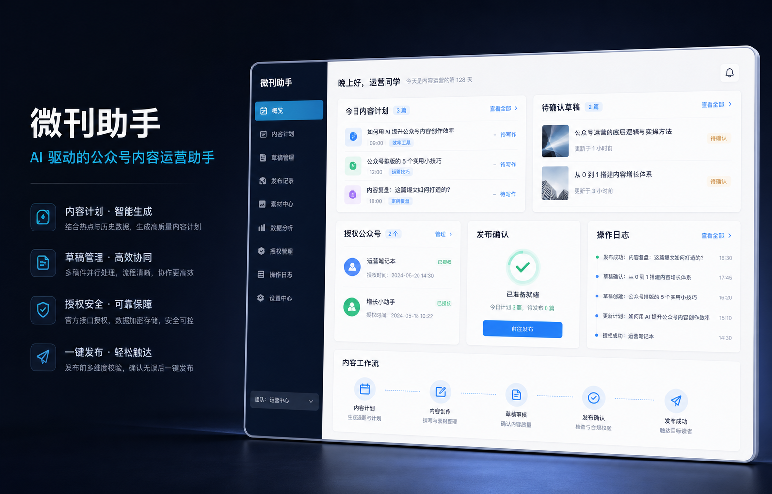 如意办公 AI 工作台，展示办公助手、工具执行和运营服务进度